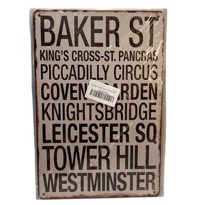 Nostalgic London Places Media Golden Era Pin Up Art Tin 12"x 8" Sign New